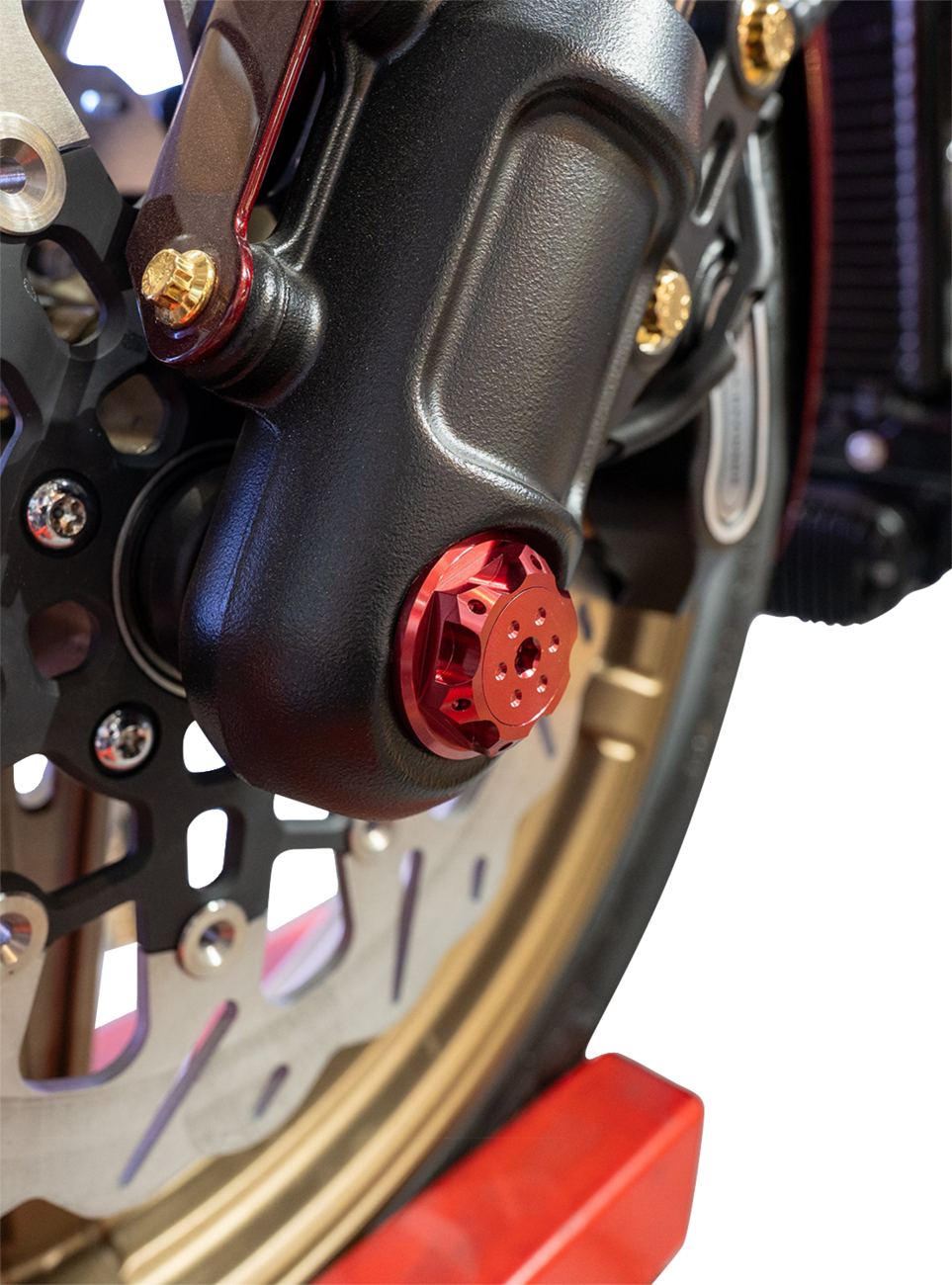 PAUL YAFFE BAGGER NATION Axle Cover Kit - Y-Axle Rod - Front - Standard/Turret - Red PYO:YHTR-18L-RD