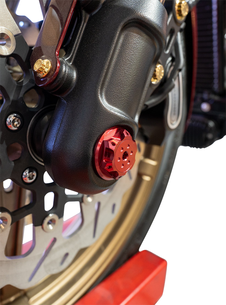 PAUL YAFFE BAGGER NATION Axle Cover Kit - Y-Axle Rod - Front - Standard/Turret - Red PYO:YHTR-18L-RD