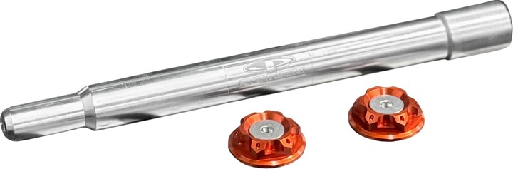 PAUL YAFFE BAGGER NATION Y-Axle with Turret Style Axle Cover Kit - Custom - Front - Orange - 1" PYO:YAXLE-07-HT-OR