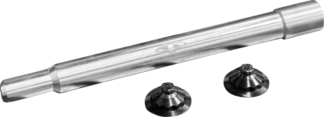 PAUL YAFFE BAGGER NATION Y-Axle with 12 Point Style Axle Cover Kit - Custom - Front - Black - 1" PYO:YAXLE-07-TP-BK