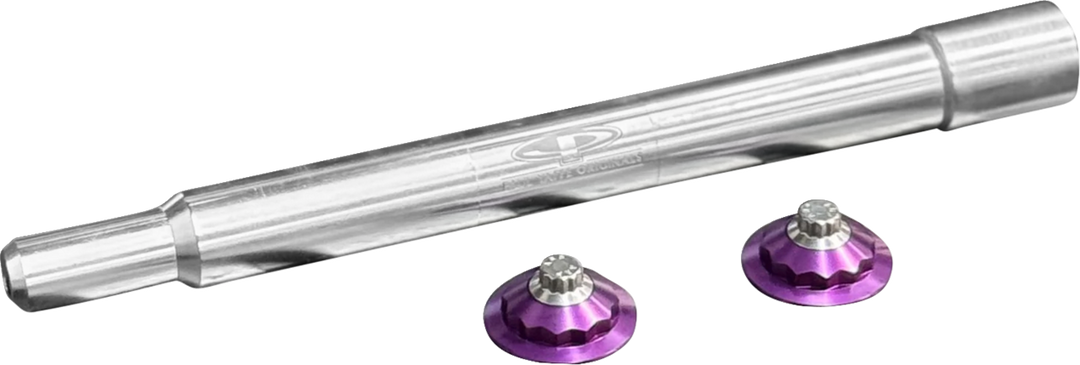 PAUL YAFFE BAGGER NATION Y-Axle with 12 Point Style Axle Cover Kit - Custom - Front - Purple - 1" PYO:YAXLE-07-TP-PR