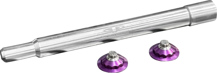 PAUL YAFFE BAGGER NATION Y-Axle with 12 Point Style Axle Cover Kit - Custom - Front - Purple - 1" PYO:YAXLE-07-TP-PR