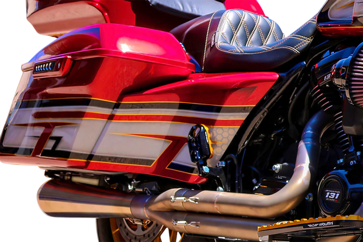 PAUL YAFFE BAGGER NATION Swoop Side Covers - Smooth - Factory Stretched Saddlebags - HD PYO:SSC-SM-14L-CVO
