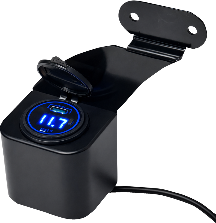 CUSTOM DYNAMICS Power Port - 12 V - Harley-Davidson® Tour-Pak® CD-PP-TP-1