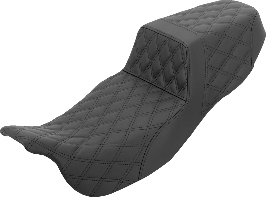 SADDLEMEN Step-Up Seat - Extended Reach - Full Lattice Stitch - FLRT/FLTRT '15-'25 815-07E-175