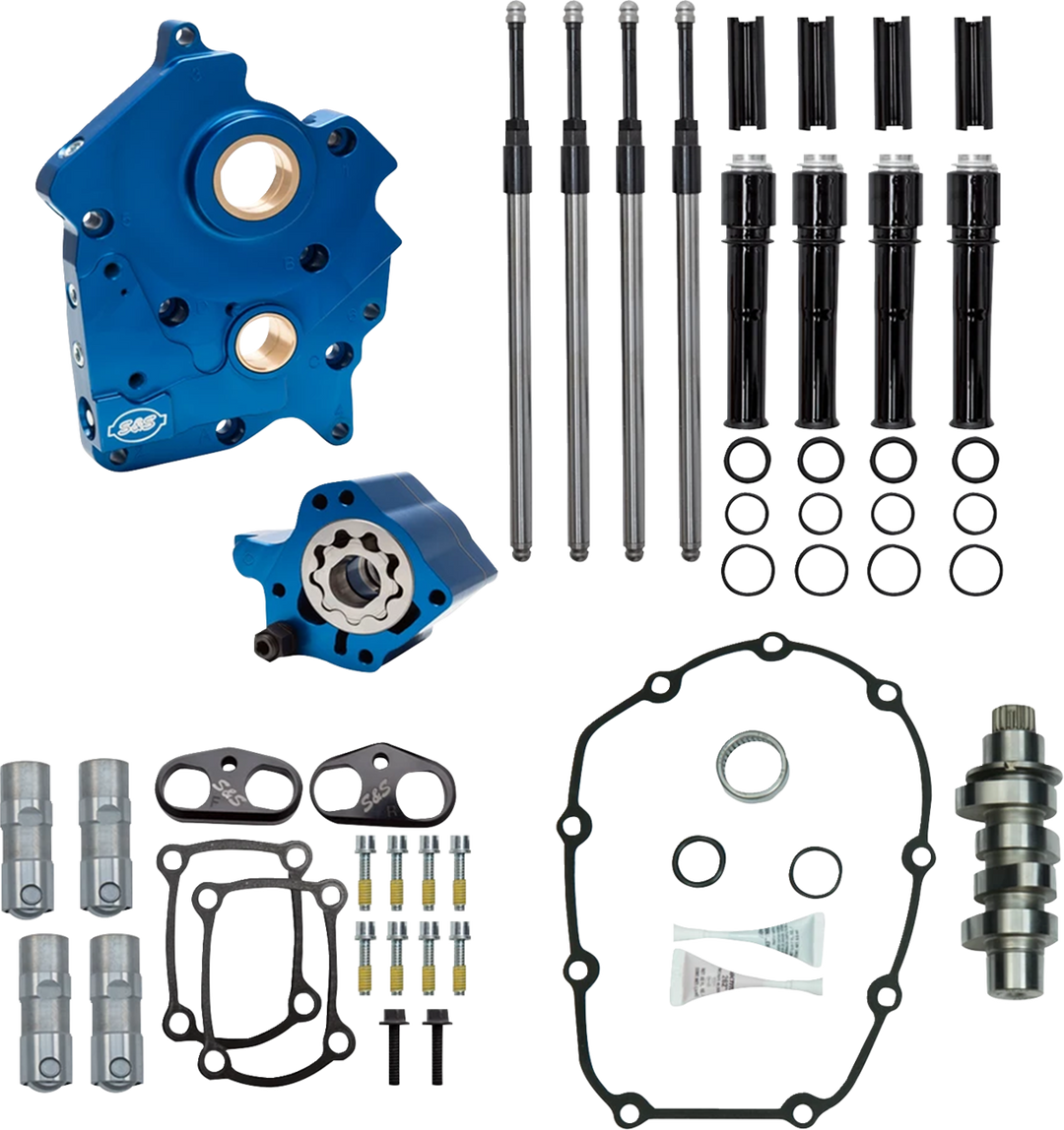 S&S CYCLE Cam Chest - Water Cooled - HPT560 - Black Pushrod Tubes - VVT M8 310-1433