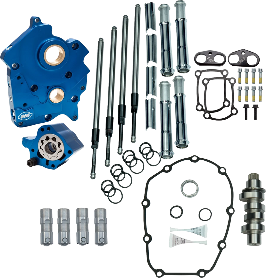 S&S CYCLE Cam Chest - Water Cooled - HPT560 - Chrome Pushrod Tubes - VVT M8 310-1432
