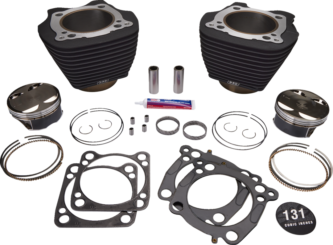 S&S CYCLE 131" Hot Set Up® - 4-5/8" Stroke - Wrinkle Black w/o Highlight - M8 320-0622