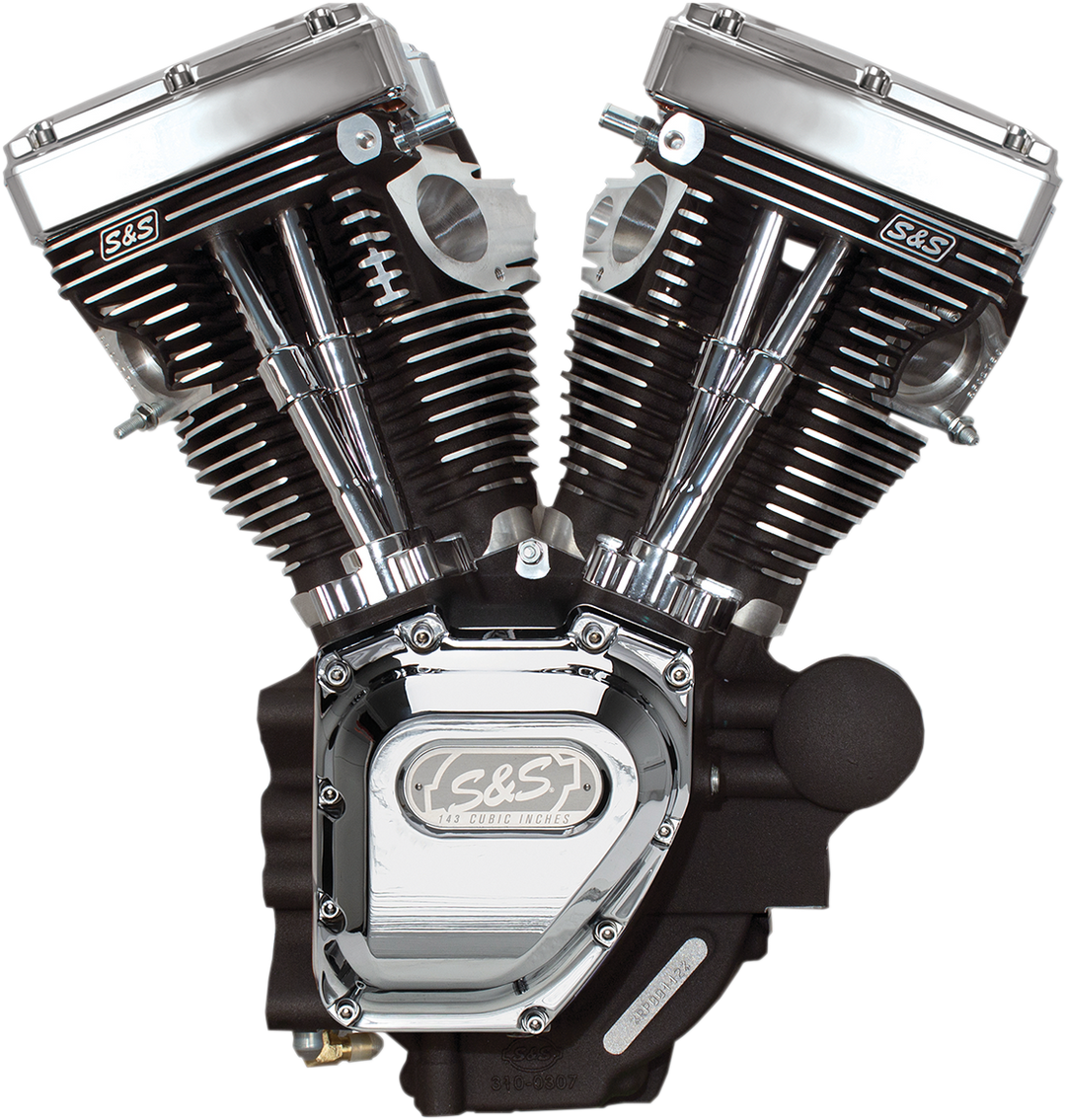 S&S CYCLE T143 Long Block Engine - Black Edition - Touring | Dyna 310-0833A