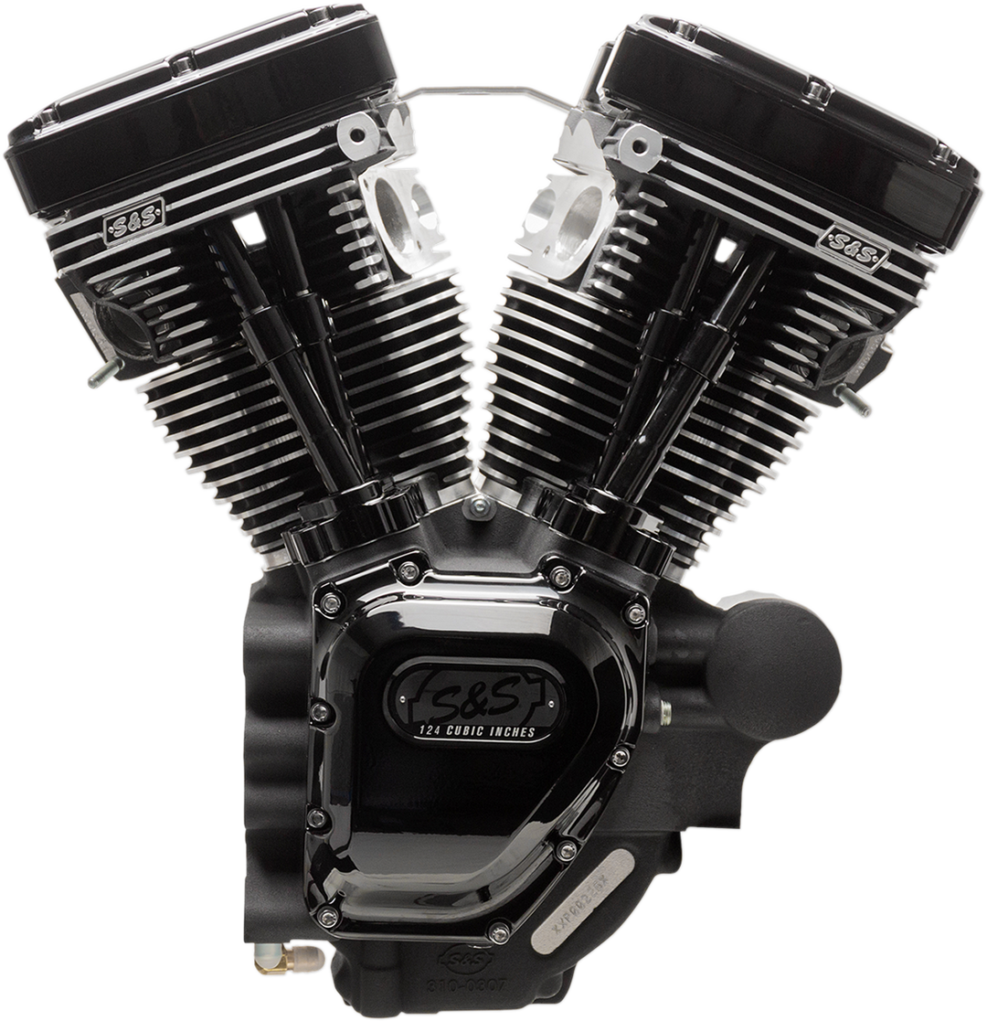 S&S CYCLE T124 Long Block Engine - Black - Touring 310-0835A