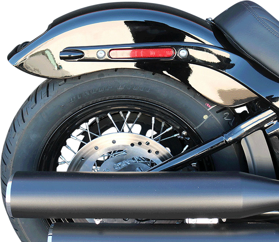 PAUL YAFFE BAGGER NATION The Fix Rear Fender - Black Frame Plate - HD Softail® '18-'26 PYO:CRF-M8ST-SB-B
