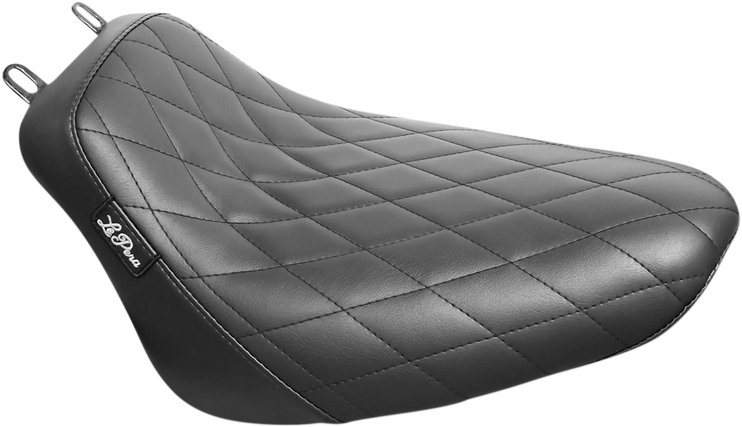LE PERA Bare Bones Solo Seat - Diamond Stitch - Black - Softail '18-'23 LYX-007DM
