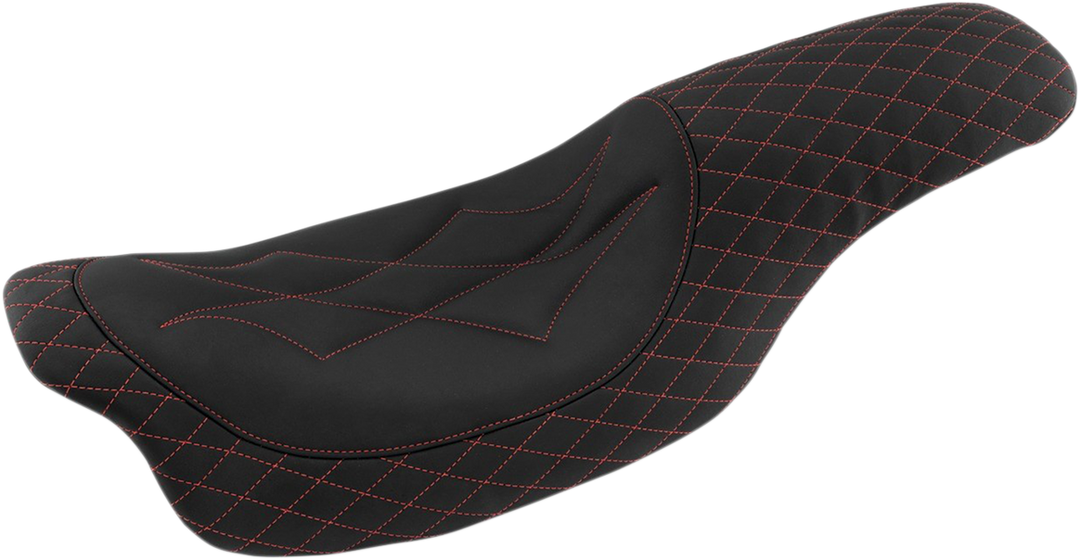 MUSTANG Revere Journey Seat - Diamond - Red Stitched - FL '08-'25 74111AB