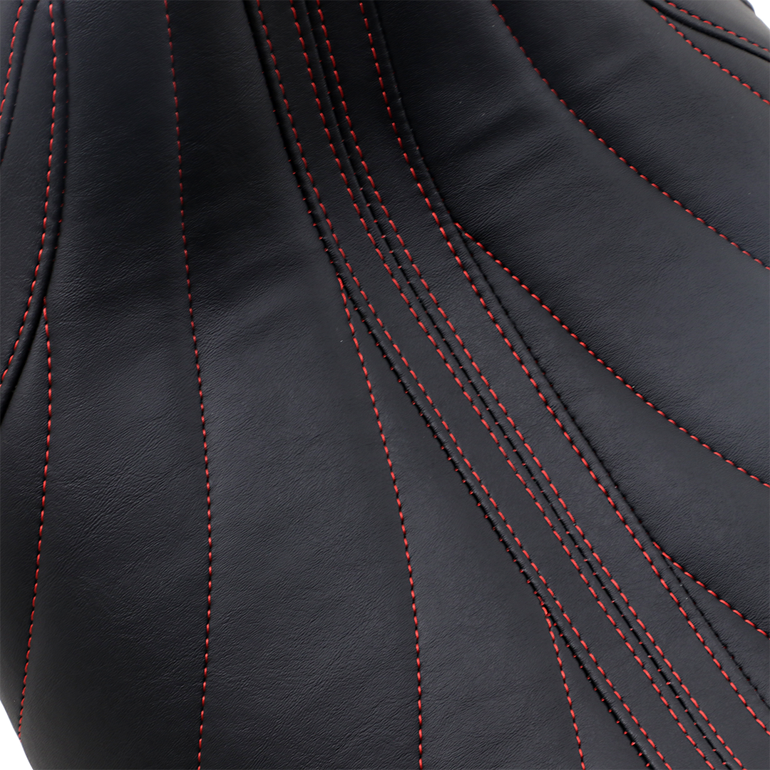 MUSTANG Revere Solo Seat - Gravity - Red Stitched - FL '08-'25 75059AB