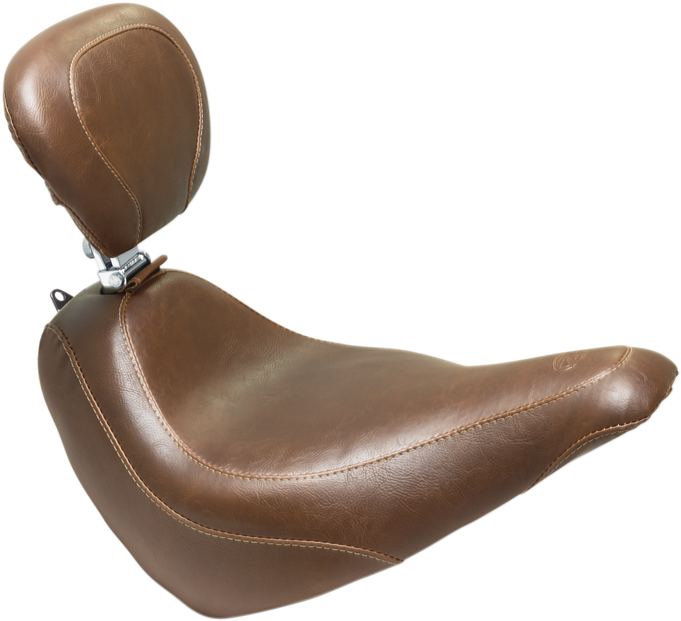MUSTANG Wide Tripper™ Seat - with Driver's Backrest - Brown - FLSL '18-'21 83049