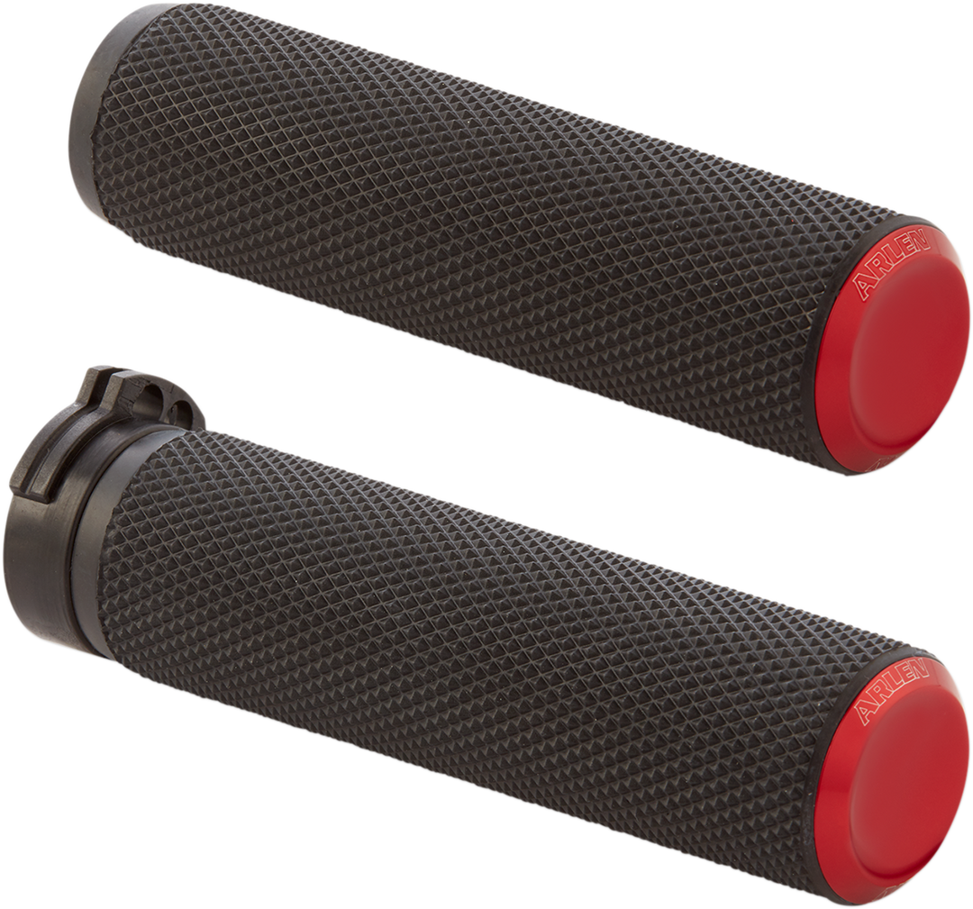 ARLEN NESS Knurled Grips - Cable - Red 07-336