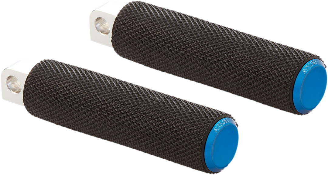 ARLEN NESS Passenger Knurled Foot Pegs - Blue - FL/FX '18-'25 07-951