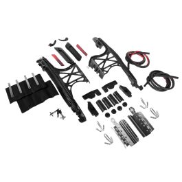 Black One Touch Saddlebag Mounting Hardware / Latch / Lock Kit for Harley® '14-'23