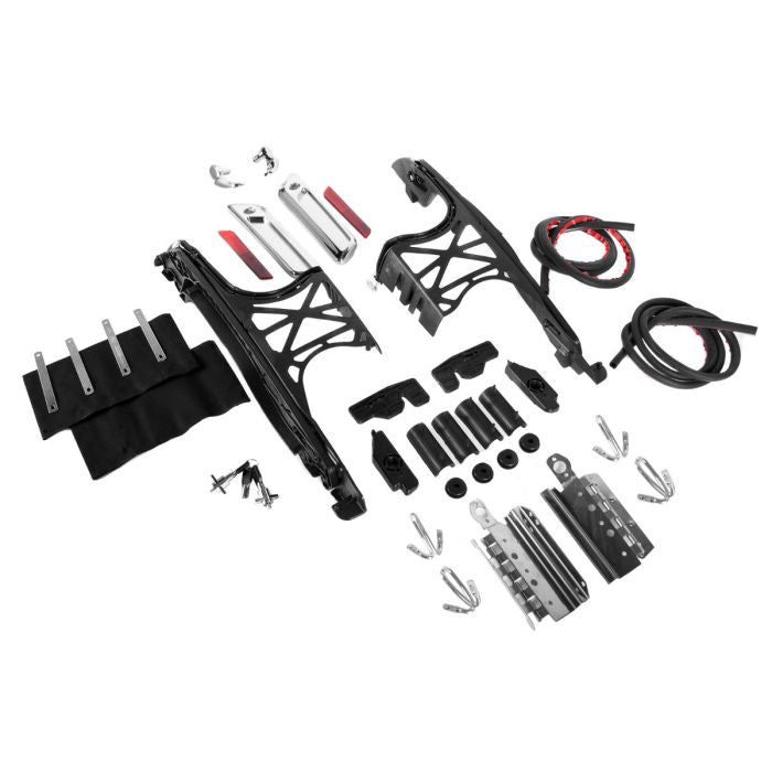 HogWorkz Black One Touch Saddlebag Mounting Hardware / Latch / Lock Kit for Harley® '14-'23 - HW131374