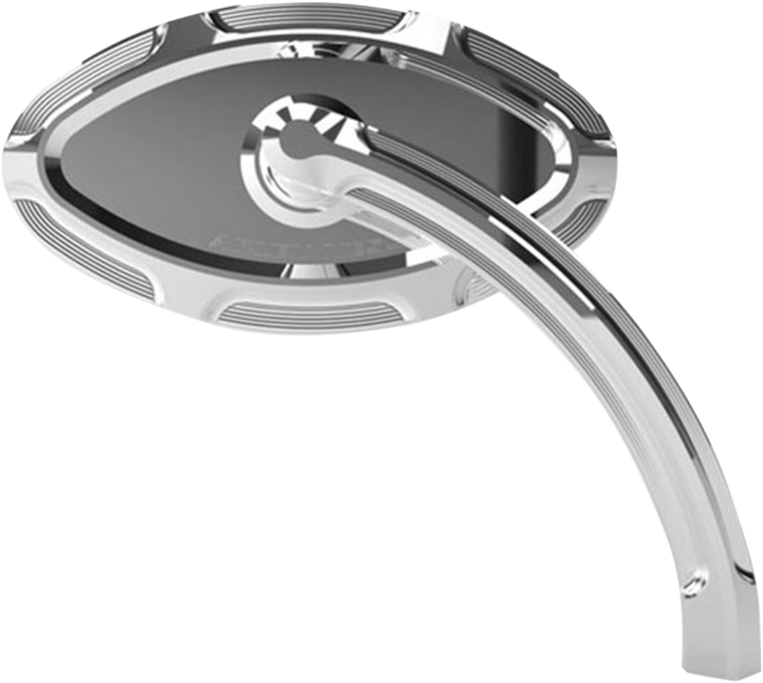 ARLEN NESS Mirror - Beveled - Side View - Short - Cat Eye - Chrome - Left 13-131