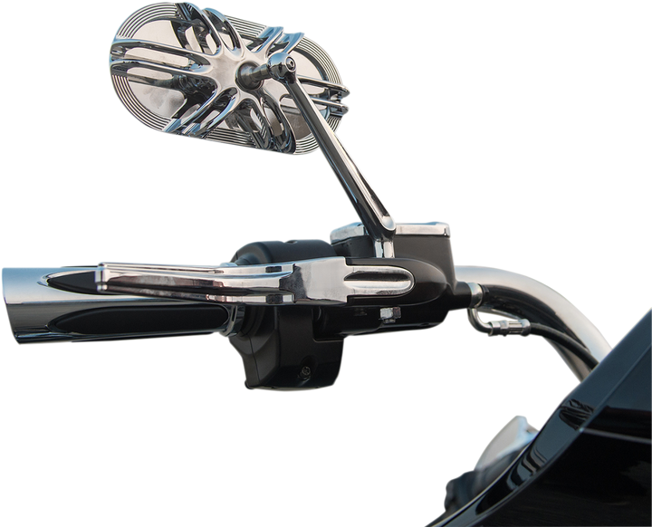 ARLEN NESS Mirror - Side View - Caged Series/Deep Cut - Chrome - Right 13-167