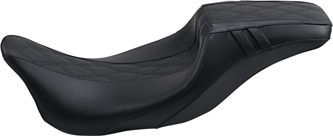 LE PERA Outcast Daddy Long Legs Seat - Full-Length - w/o Backrest - Black w/Black Double Diamond - FL LK-987DLGT2