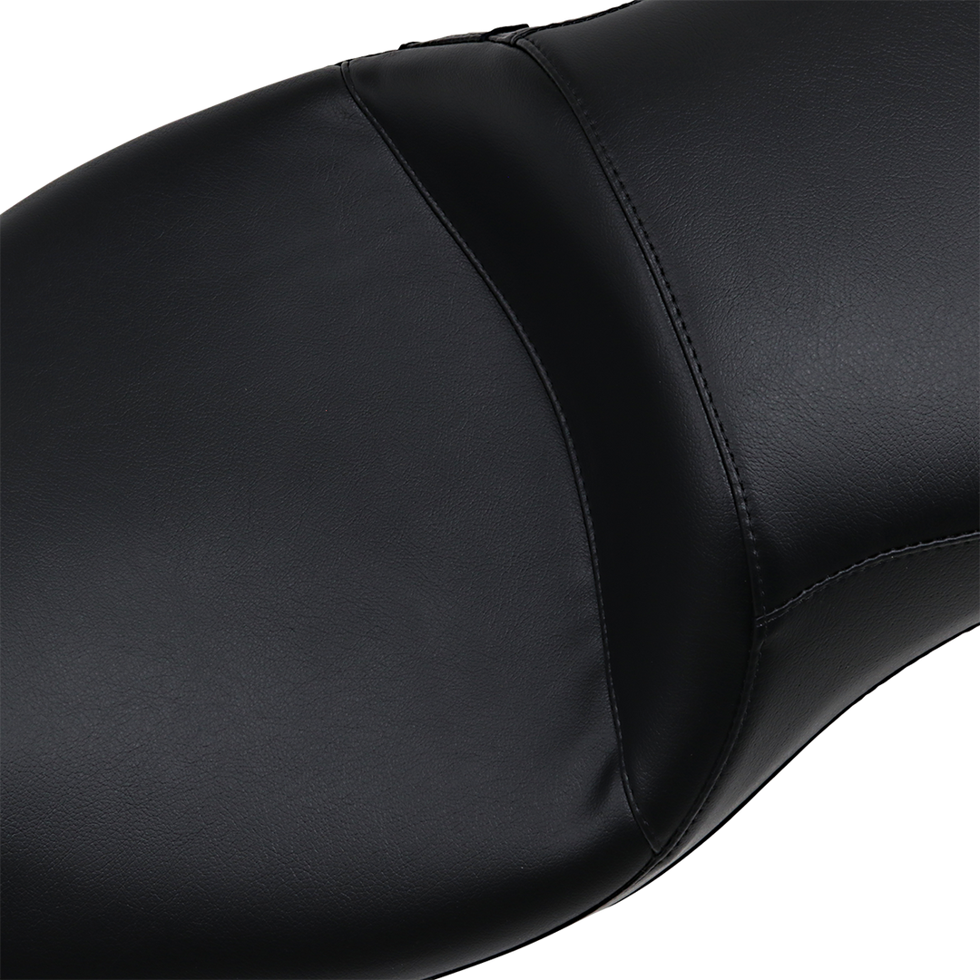 LE PERA Outcast Daddy Long Legs Seat - 2-Up - w/o Backrest - Smooth - Black - FL '08-'23 LK-997DL