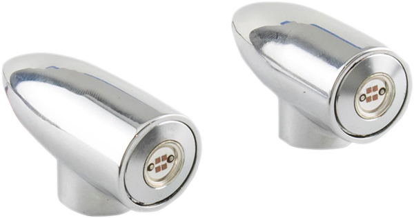 PAUL YAFFE BAGGER NATION Marker Lights - Lightning Bullet - Amber - Chrome LB-F-AMB-C