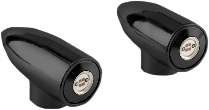 PAUL YAFFE BAGGER NATION Marker Lights - Lightning Bullet - Rear - Red LED - Gloss Black PYO:LB-R-BRK-B