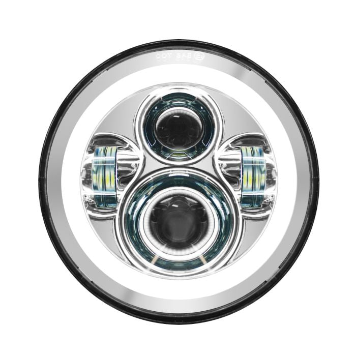 HogWorkz 7" LED Chrome HALOMAKER® Headlight for Harley® Softail '18-'26 - HW167013