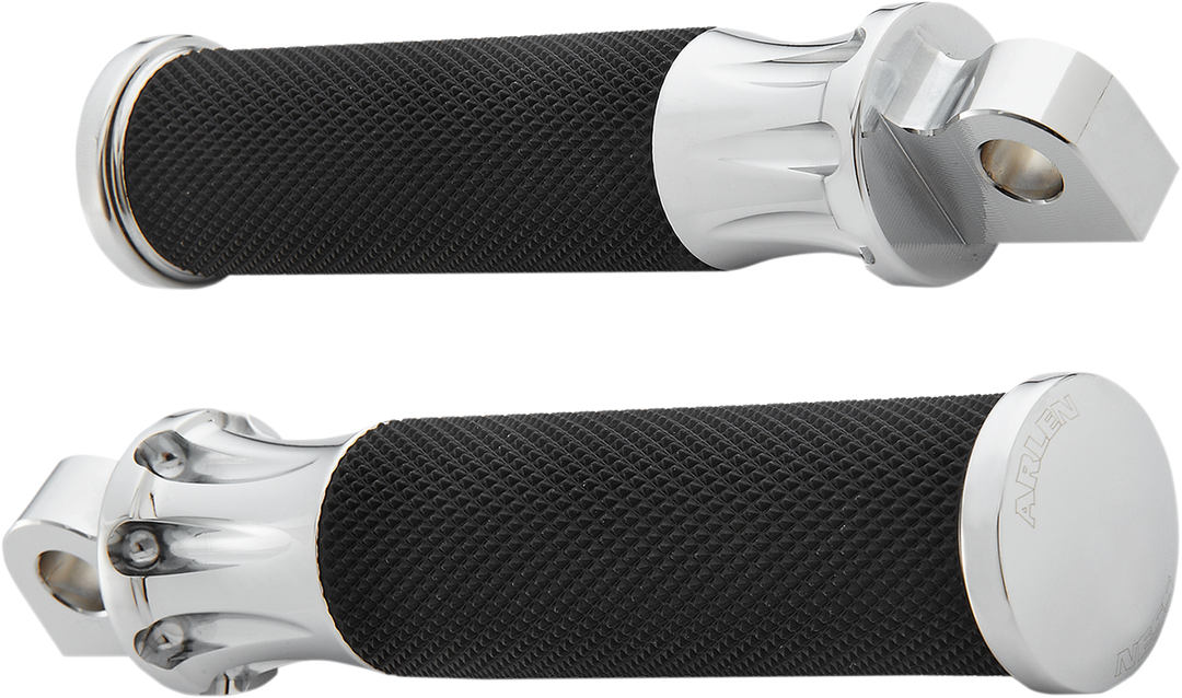 ARLEN NESS Foot Pegs - Deep Cut - Chrome 07-908
