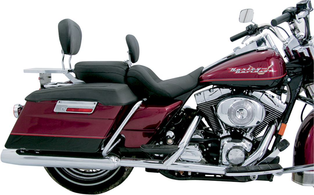 MUSTANG Lowdown Seat - with Driver Backrest - Plain - FLHR/FLHX '97-'07 79672