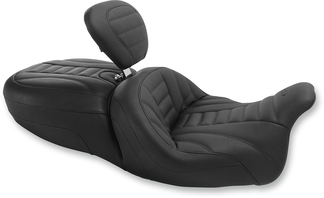 MUSTANG Freewheeler Vintage Seat - w/ Driver Backrest - FLRT/FLTRT '15-'25 79592