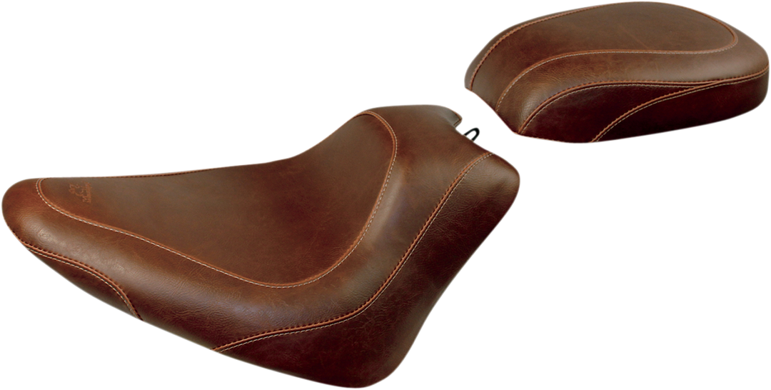 MUSTANG Wide Tripper Rear Seat - Brown - Vintage - FXS '11-'13/FLS '12-'17 76765