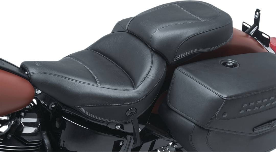 MUSTANG Passenger Touring Seat - Black - Original Stitch - FLHC/FLDE 75881