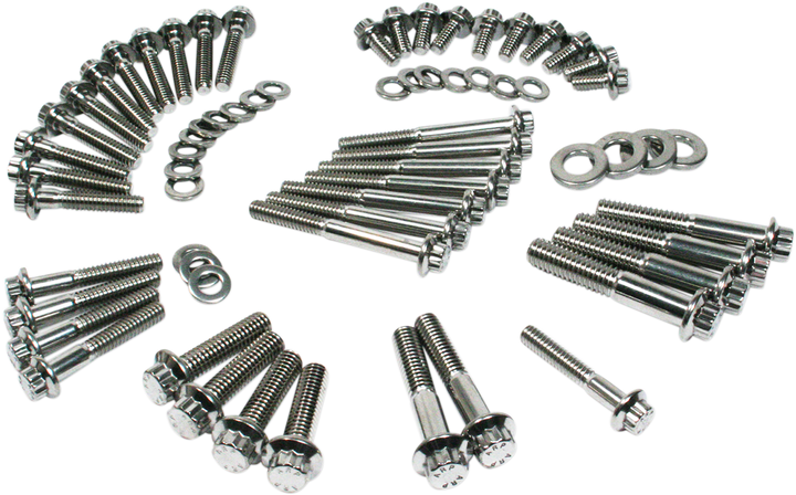 FEULING PARTS Fastener Kit - External Primary/Transmission - 12-Point/Dress-Up - Softail 3058
