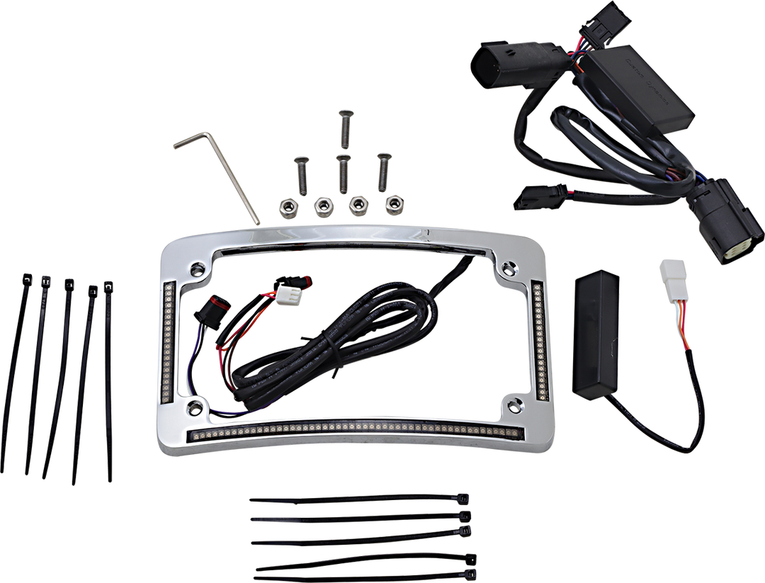 CUSTOM DYNAMICS Radius License Plate Frame - Chrome TF05-BCM-C