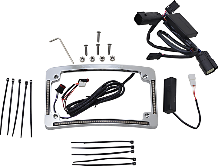 CUSTOM DYNAMICS Radius License Plate Frame - Chrome TF05-BCM-C