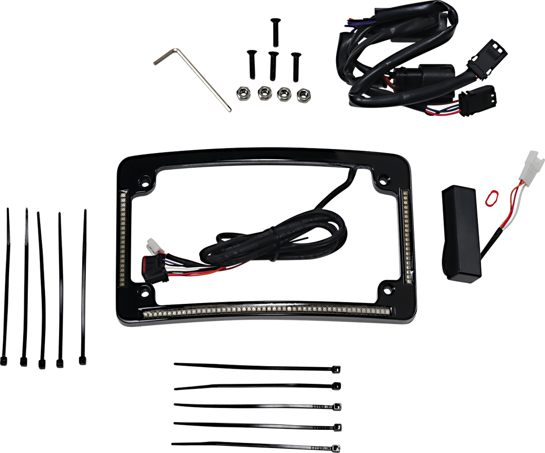 CUSTOM DYNAMICS Radius License Plate Frame - Black TF05-SS6-B