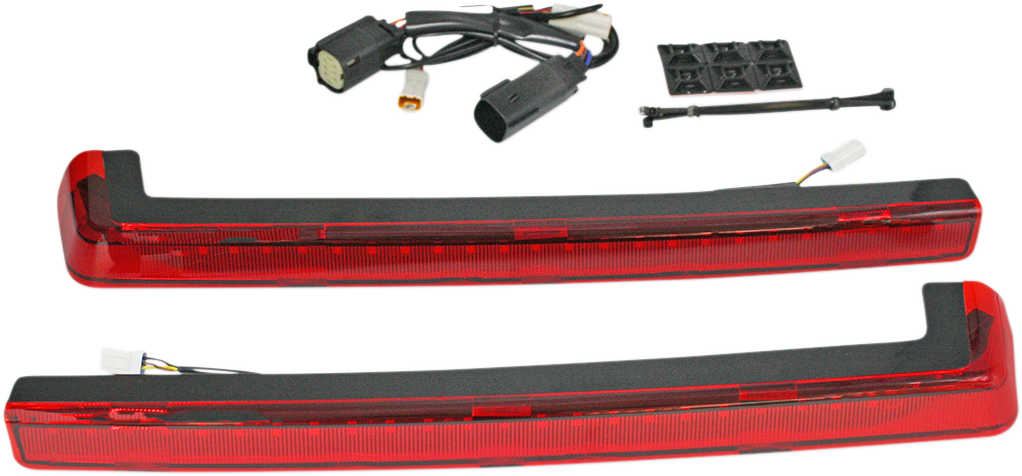 CUSTOM DYNAMICS LED Run/Brake/Turn Tour-Pak® Arms - Red Lens - '14-'25 PB-TP-ARM-14R