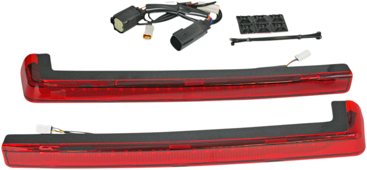 CUSTOM DYNAMICS LED Run/Brake/Turn Tour-Pak® Arms - Red Lens - '14-'25 PB-TP-ARM-14R