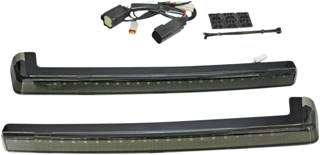 CUSTOM DYNAMICS LED Run/Brake/Turn Tour-Pak® Arms - Smoke Lens - '14-'25 PB-TP-ARM-14S