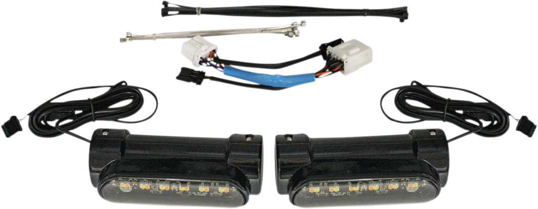 CUSTOM DYNAMICS Engine Guard Light - Black - '97-'13 FLH CD-CB-AW-HD-B
