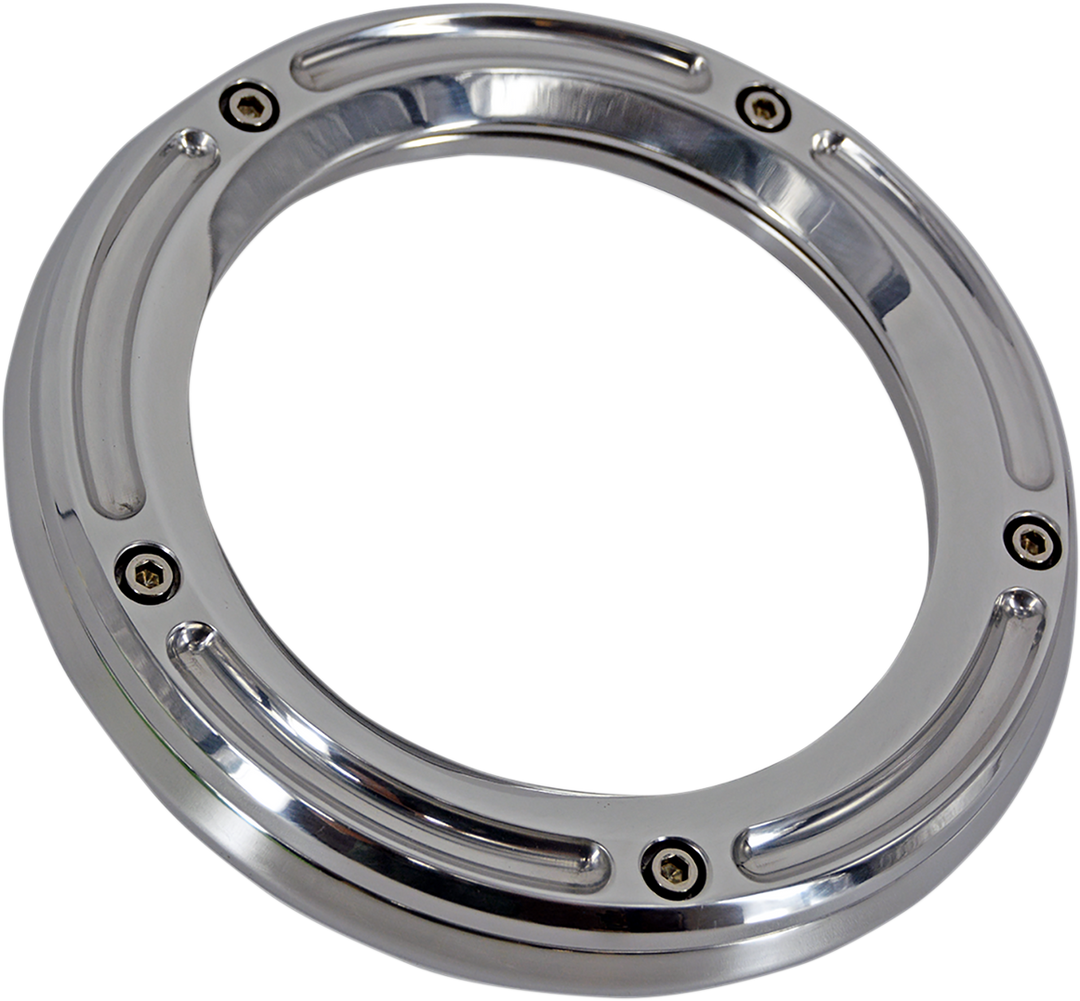 TRASK Assault Derby Cover with Window - Chrome - Big Twin TM-0040CH