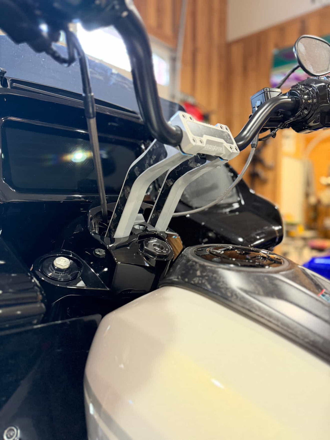 Tucker Speed 8" Pullback Handlebar Risers - Forged Carbon Inlay