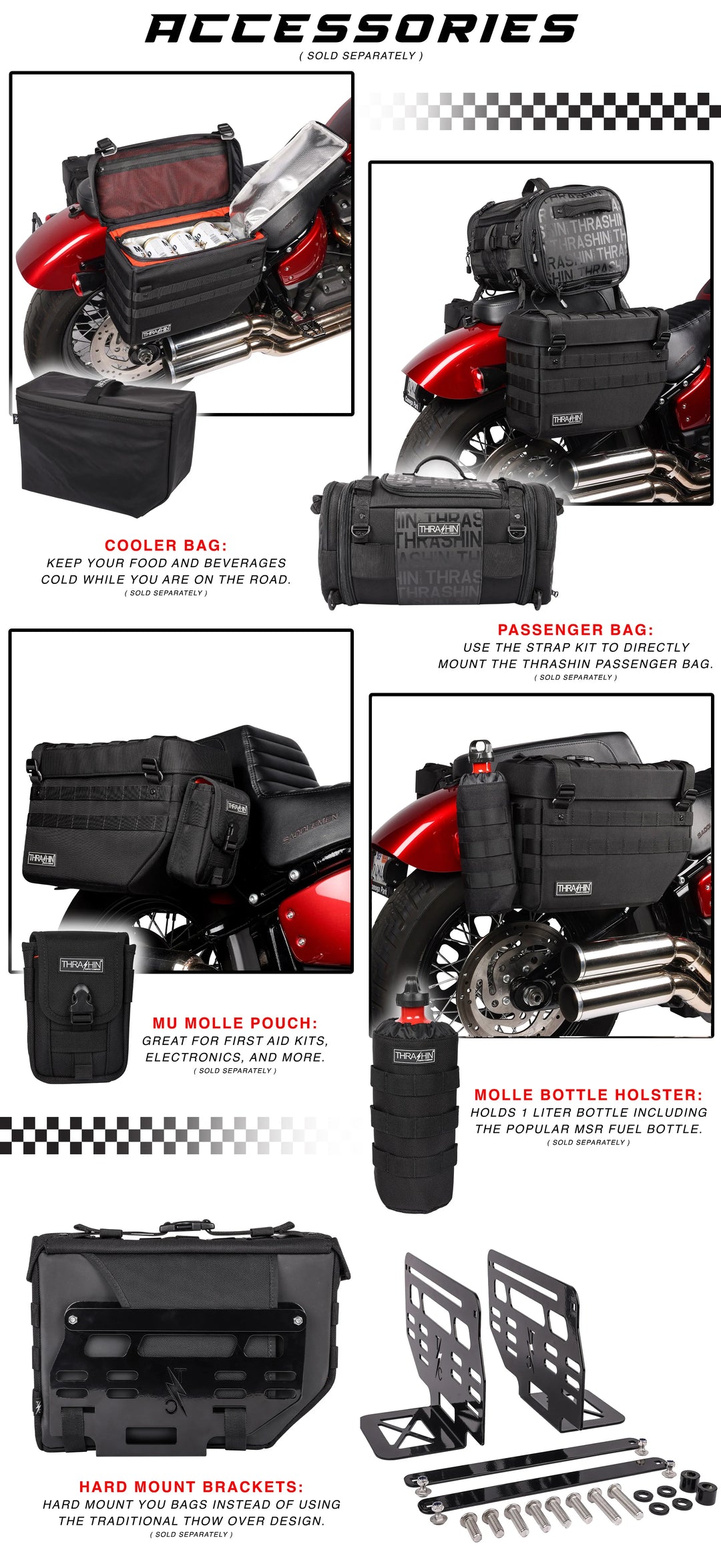 Thrashin Supply Expedition Saddlebags - Black – Tucker Speed Thrashin Supply Expedition Saddlebags - Black – Tucker Speed