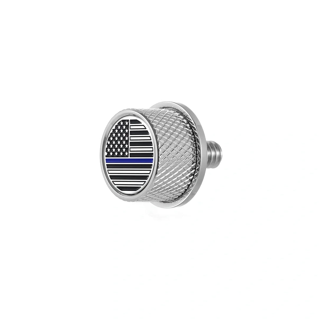 Figurati Designs – Stainless-Steel Blue Line American Flag Seat Screw – FD70-SEAT_SCREW-SS