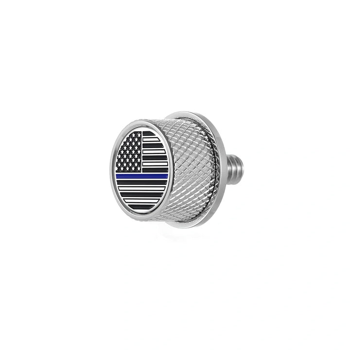 Figurati Designs – Stainless-Steel Blue Line American Flag Seat Screw – FD70-SEAT_SCREW-SS