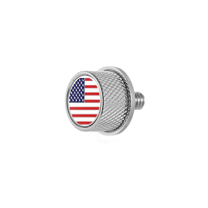 Figurati Designs – Stainless-Steel Red White & Blue American Flag Seat Screw – FD20-SEAT_SCREW-SS