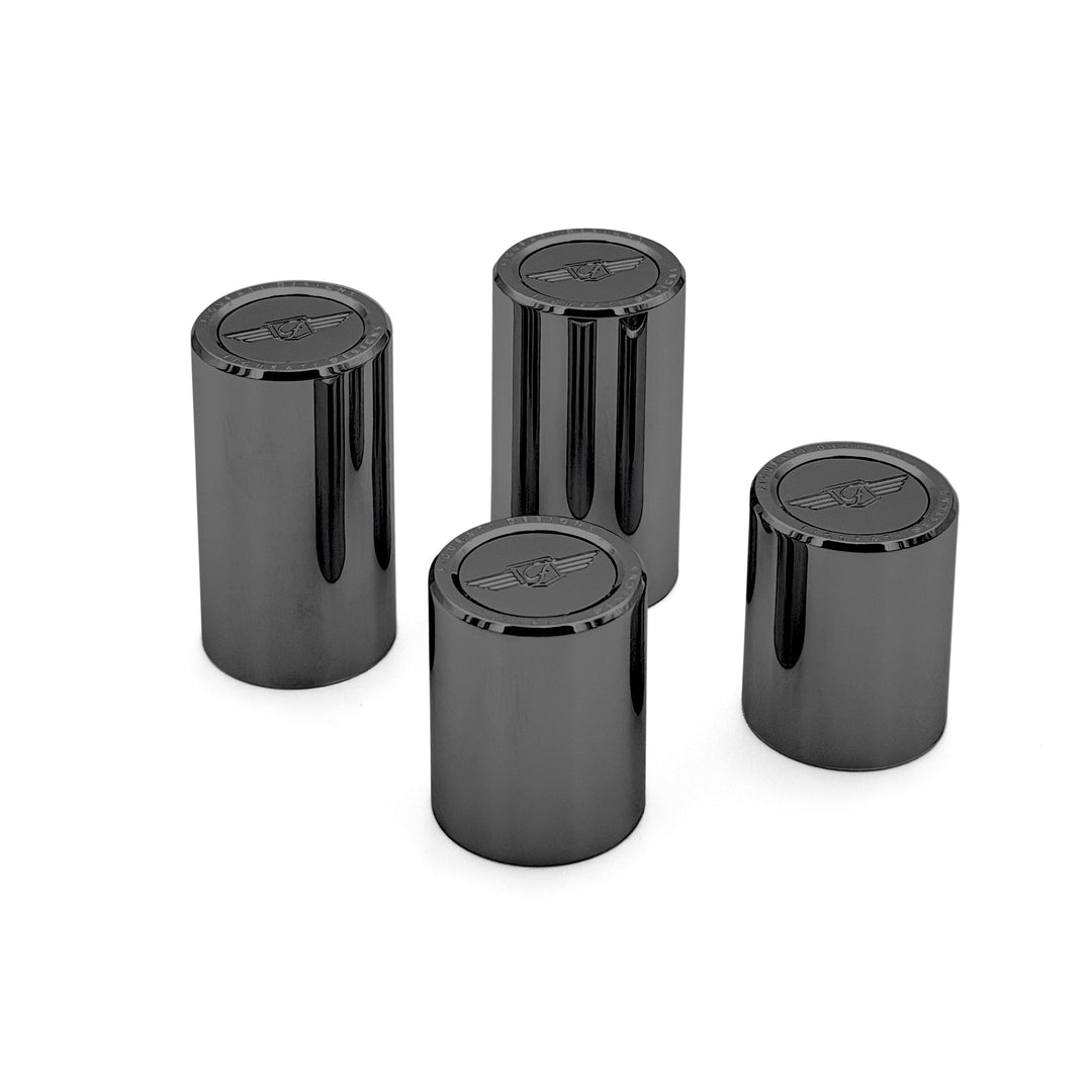 Figurati Designs – Docking Cover Set for Harley-Davidson - Stainless-Steel Black – FD01-DC-SET-BLK